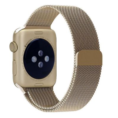 Ремешок Миланский Mokka Milanese Loop Gold для Apple Watch 42/44/45 мм