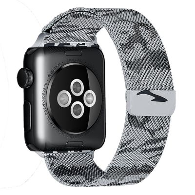 Ремешок Миланский Mokka Milanese Khaki для Apple Watch 42/44/45 мм (серый)