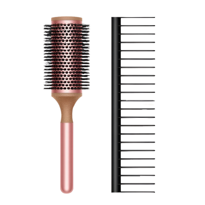 Расческа-брашинг Dyson Round Brush + Detangling Comb, Pale Rose/Black