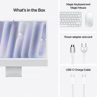  Apple iMac 24" Retina 4,5K, M4 (8C CPU, 8C GPU, 2024), 24 ГБ, 512 ГБ SSD, Серебристый