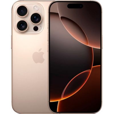 Apple iPhone 16 Pro, 512 ГБ, Dual-SIM, «песчаный титановый»