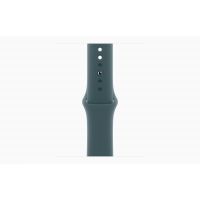 Apple Watch Series 10, GPS, 42mm, Aluminum Silver, Rubber Sport Band «Lake Green», S/M