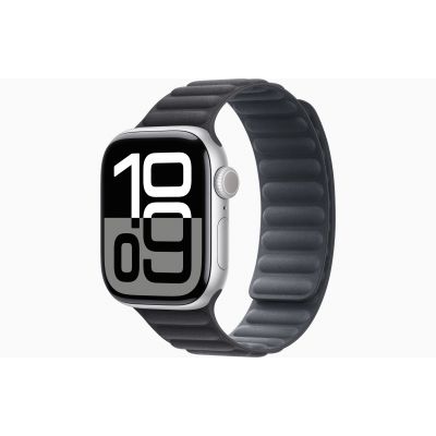 Apple Watch Series 10, GPS, 42mm, Aluminum Silver, Textile Magnetic Link «Black»