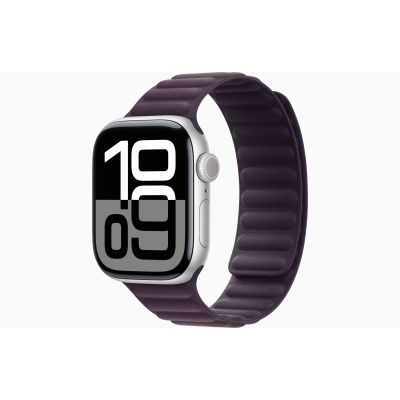 Apple Watch Series 10, GPS, 42mm, Aluminum Silver, Textile Magnetic Link «Blackberry»