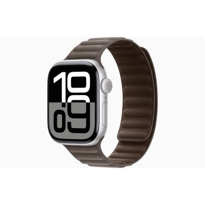 Apple Watch Series 10, GPS, 42mm, Aluminum Silver, Textile Magnetic Link «Dark Taupe»