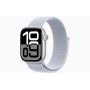 Apple Watch Series 10, GPS, 42mm, Aluminum Silver, Textile Sport Loop «Blue Cloud»