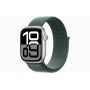 Apple Watch Series 10, GPS, 42mm, Aluminum Silver, Textile Sport Loop «Lake Green»