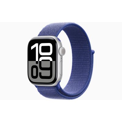Apple Watch Series 10, GPS, 42mm, Aluminum Silver, Textile Sport Loop «Ultramarine»