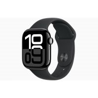 Apple Watch Series 10, GPS, 42mm, Aluminum Jet Black, Rubber Sport Band «Black», S/M