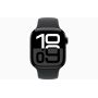 Apple Watch Series 10, GPS, 42mm, Aluminum Jet Black, Rubber Sport Band «Black», S/M
