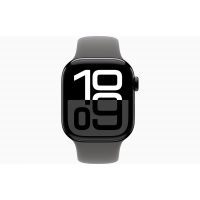 Apple Watch Series 10, GPS, 42mm, Aluminum Jet Black, Rubber Sport Band «Stone Gray», M/L
