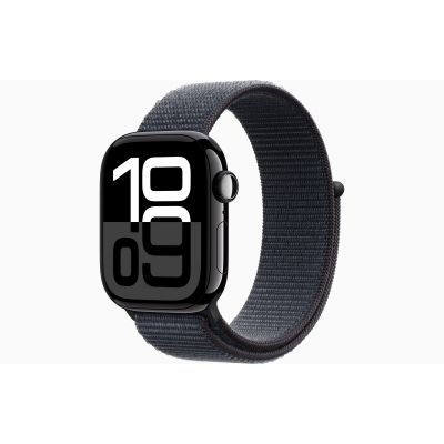 Apple Watch Series 10, GPS, 42mm, Aluminum Jet Black, Textile Sport Loop «Ink»