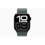 Apple Watch Series 10, GPS, 42mm, Aluminum Jet Black, Textile Sport Loop «Lake Green»