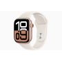 Apple Watch Series 10, GPS, 42mm, Aluminum Rose Gold, Rubber Sport Band «Starlight», S/M