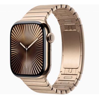 Apple Watch Series 10, GPS, 42mm, Titanium Gold, Stainless Steel Link Bracelet «Gold»