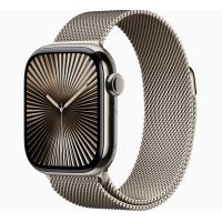 Apple Watch Series 10, GPS, 46mm, Titanium Natural, Stainless Steel Milanese Loop «Natural», S/M
