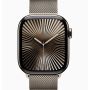 Apple Watch Series 10, GPS, 46mm, Titanium Natural, Stainless Steel Milanese Loop «Natural», S/M