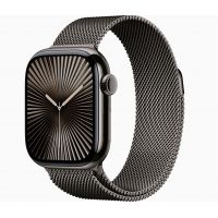 Apple Watch Series 10, GPS, 46mm, Titanium Slate, Stainless Steel Milanese Loop «Slate», M/L
