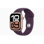 Apple Watch Series 10, GPS, 42mm, Aluminum Rose Gold, Rubber Sport Band «Plum», M/L