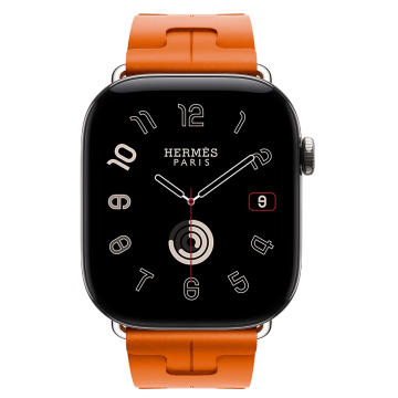 Apple Watch Hermes 12, 42mm, Silver, Kilim Single Tour Deployment Buckle, Orange, MJMU4