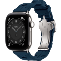 Apple Watch Hermes 12, 42mm, Silver, Kilim Single Tour Deployment, Bleu De Malte, MJMR4