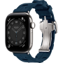 Apple Watch Hermes 12, 42mm, Silver, Kilim Single Tour Deployment, Bleu De Malte, MJMR4