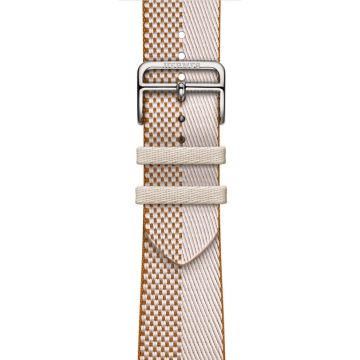 Apple Watch Hermes 12, 42mm, Silver, Toile H Double Jeu, Écru/Écru, MHXH4
