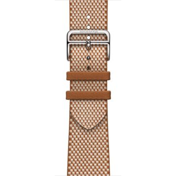 Apple Watch Hermes 12, 42mm, Silver, Toile H Single Tour, Gold/Écru, MLA04