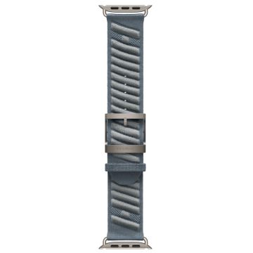 Apple Watch Hermes Ultra 4, 49mm, Natural Titanium, En Mer, Argile, Bleu Gris/Bleu Glacier, MHXU4