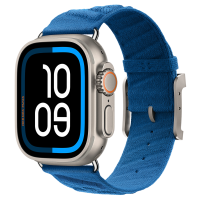 Apple Watch Hermes Ultra 4, 49mm, Natural Titanium, En Mer, Bleu Hydra