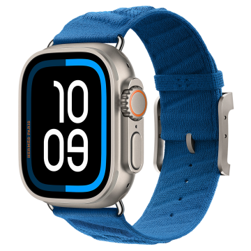 Apple Watch Hermes Ultra 4, 49mm, Natural Titanium, En Mer, Bleu Hydra