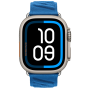 Apple Watch Hermes Ultra 4, 49mm, Natural Titanium, En Mer, Bleu Hydra