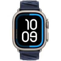 Apple Watch Hermes Ultra 4, 49mm, Natural Titanium, En Mer, Bleu Nuit, MLL14