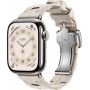 Apple Watch Hermes Series 10 46mm, MXJL3, Silver Titanium,  Kilim Single Tour, Béton