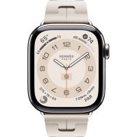 Apple Watch Hermes Series 10 46mm, MXJL3, Silver Titanium,  Kilim Single Tour, Béton