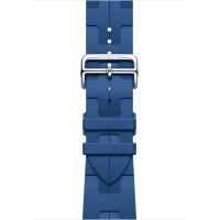 Apple Watch Hermes Series 10 46mm, MXJR3, Silver Titanium, Kilim Single Tour, Bleu de France