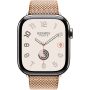 Apple Watch Hermes Series 10 42mm, H9450, Silver Titanium, Toile H Single Tour, Gold/Écru