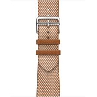 Apple Watch Hermes Series 10 42mm, H9450, Silver Titanium, Toile H Single Tour, Gold/Écru