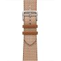 Apple Watch Hermes Series 10 42mm, H9450, Silver Titanium, Toile H Single Tour, Gold/Écru