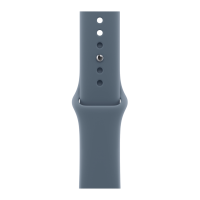 Apple Watch Series 11, 42mm, Aluminum Jet Black, Anchor Blue Sport Band - S/M