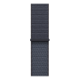 Apple Watch Series 11, 42mm, Aluminum Jet Black, Anchor Blue Textile Sport Loop