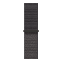 Apple Watch Series 11, 42mm, Aluminum Rose Gold, Dark Gray Textile Sport Loop