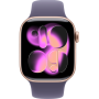 Apple Watch Series 11, 42mm, Aluminum Rose Gold, Purple Fog Sport Band - S/M