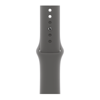 Apple Watch Series 11, 42mm, Aluminum Rose Gold, Stone Gray Sport Band - S/M