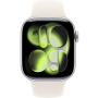 Apple Watch Series 11, 46mm, Aluminum Silver, Starlight Sport Band - S/M