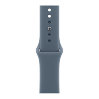 Apple Watch Series 11, 46mm, Aluminum Space Gray, Anchor Blue Sport Band - M/L