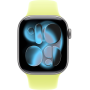 Apple Watch Series 11, 46mm, Aluminum Space Gray, Neon Yellow Sport Band - M/L