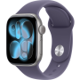 Apple Watch Series 11, 46mm, Aluminum Space Gray, Purple Fog Sport Band - M/L