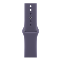 Apple Watch Series 11, 46mm, Aluminum Space Gray, Purple Fog Sport Band - M/L