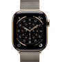 Apple Watch Series 11, 42mm, Gold Titanium Case, Natural Milanese Loop